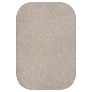 Miles Modern Minimalist Radius Corner Solid Indoor/Outdoor Area Rug